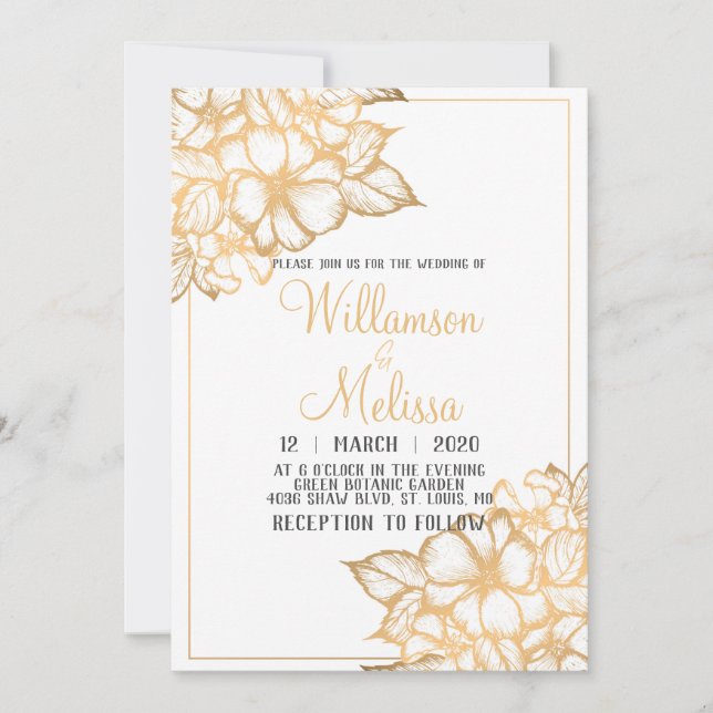 Golden Wedding Invitation (Front)