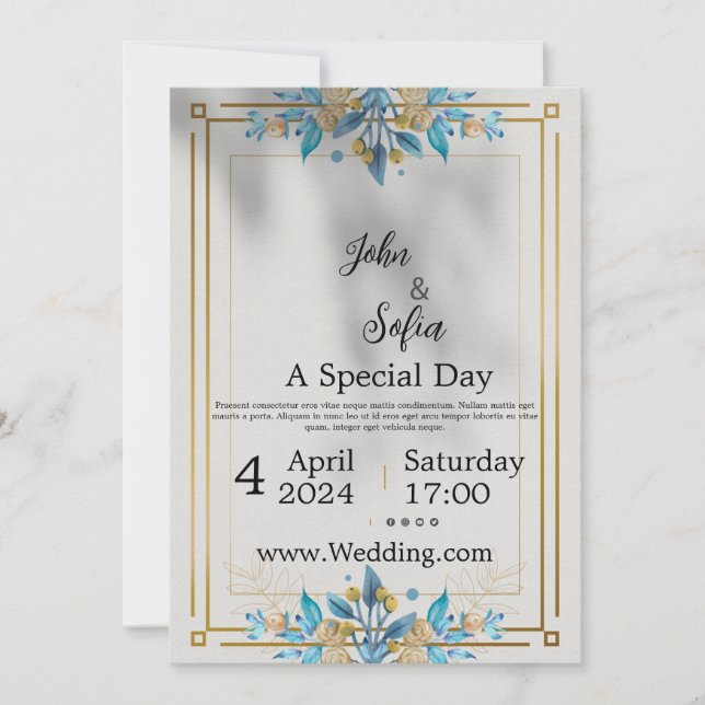 Golden Wedding invitation  (Front)