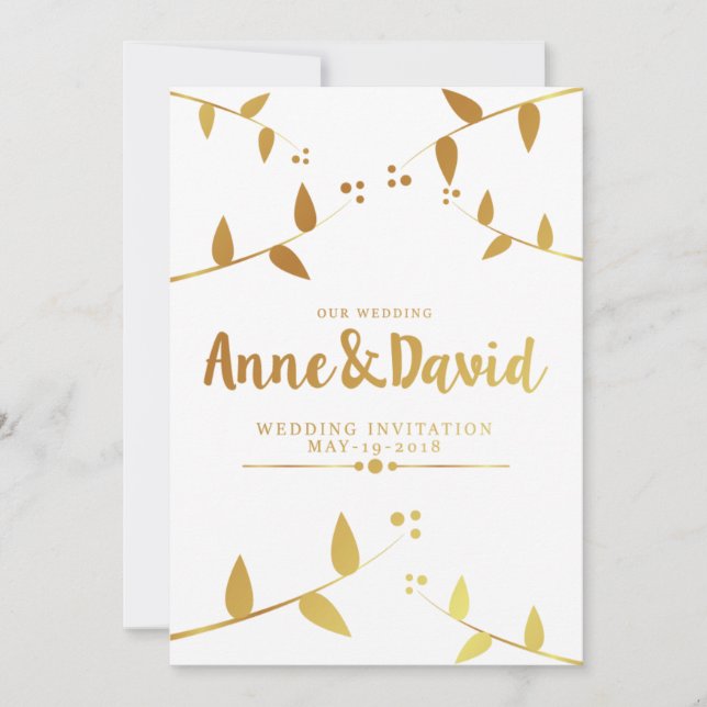 Golden Wedding Invitation (Front)