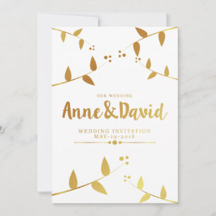 Golden Wedding Invitation