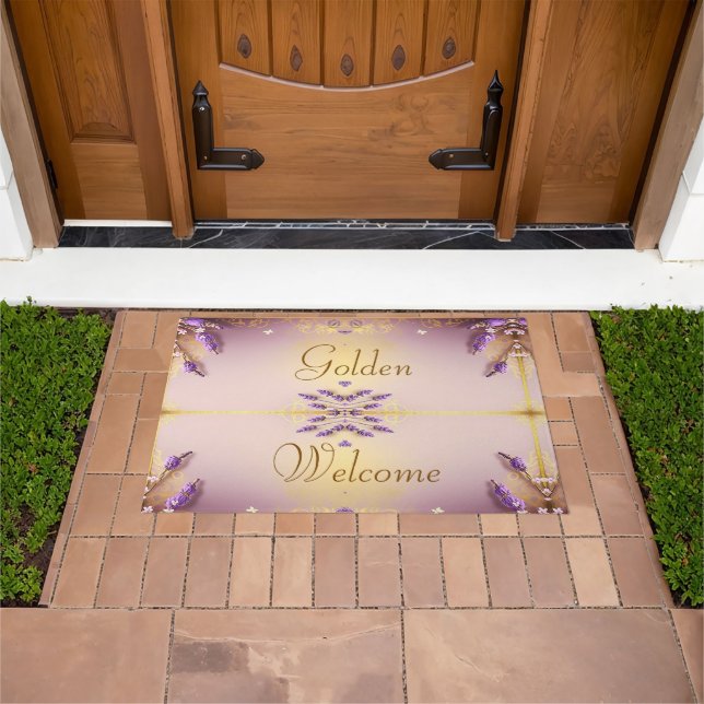 Golden Welcome Doormat Schmidt Stationery (Outdoor)