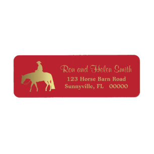 Golden Western Pleasure Horse Red Christmas