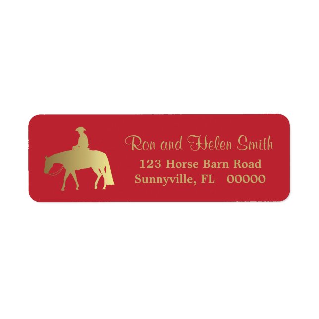 Golden Western Pleasure Horse Red Christmas (Front)