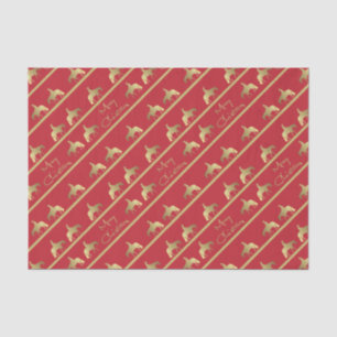 Golden Western Pleasure Horse Red Christmas Tissue Paper