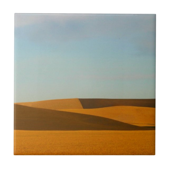 Golden Wheat Fields in Palouse Region Tile (Front)