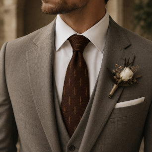 Golden Wheat Luxury Rustic Barn Wedding Tie