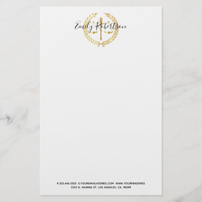 Golden Wheat Scale Stationery (Front)
