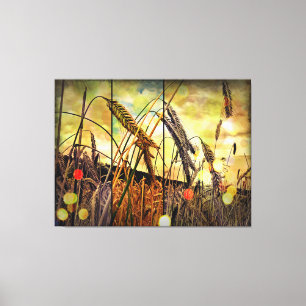 Golden Wheat Sparkle Canvas Print