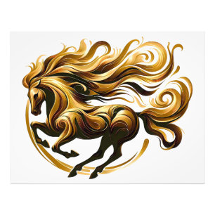 Golden Whirlwind – Regal Horse in Motion Photo Print