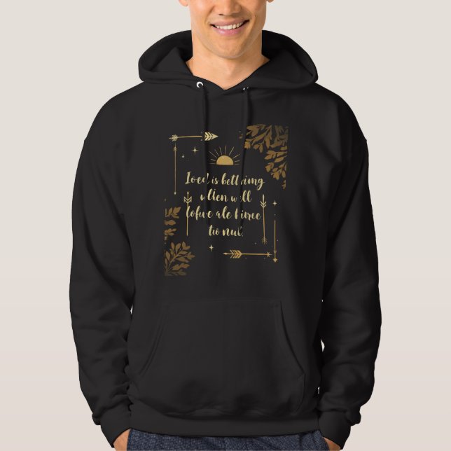 Golden Whispers: Mystical Elegance Hoodie (Front)