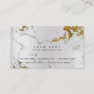 Golden White Grey Marble Vip Pearly Silver Business Card