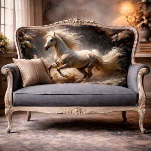Golden White Stallion Enchanted Forest Decoupage Tissue Paper