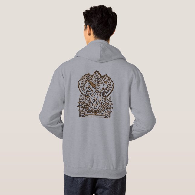 Golden Willow Ranch Hoodie - Gray (Back Full)