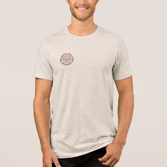 Golden Willow Ranch T-Shirt - Oatmeal Tri-Blend Shirt (Front)