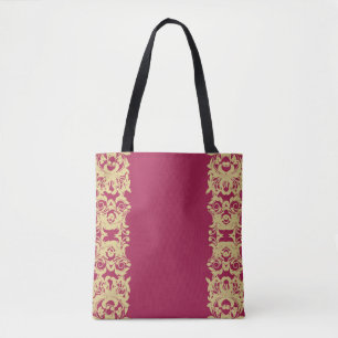 Golden Wine Tote Bag