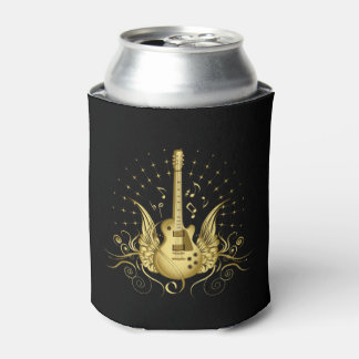 Golden Winged Guitar Can Cooler