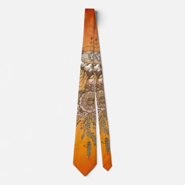 Golden wings and blooming dreams,the magical fairy tie (Front)