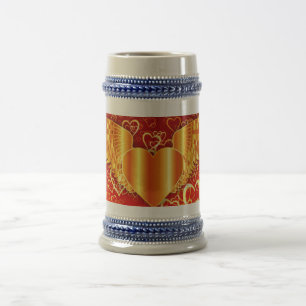 Golden Wings Heart 22 oz Stein