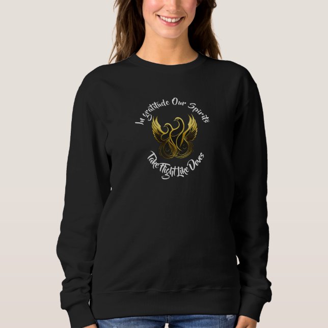 Golden Wings of Gratitude Sweatshirt  (Front)
