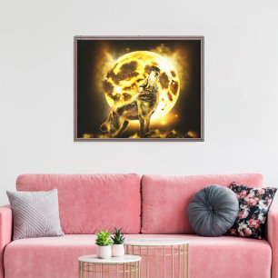 Golden Wolf Canvas Print