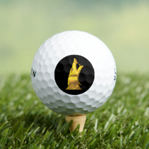 Golden Wolf Head black Srixon Soft Feel golf balls