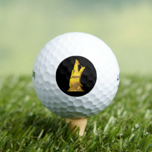 Golden Wolf Head black Wilson Ultra golf balls 12