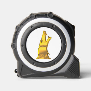 Golden Wolf Head white tape measure 1