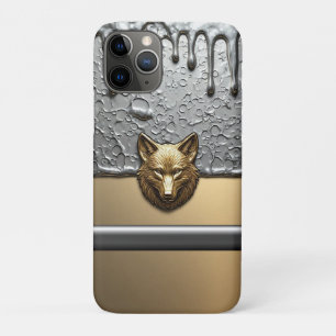 Golden Wolf Relief With Metal Drip Effect 🐺 Case-Mate iPhone Case