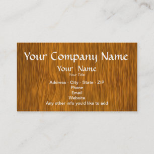 Golden Wood Background Custom Business Cards