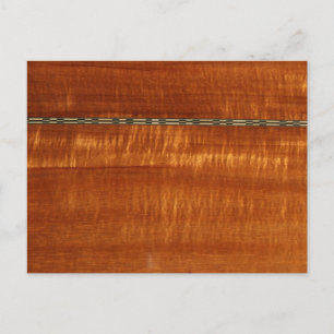 Golden wood grain with inlay background expanded postcard