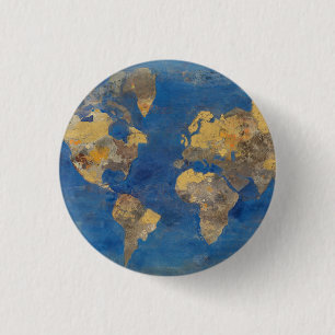 Golden World 3 Cm Round Badge