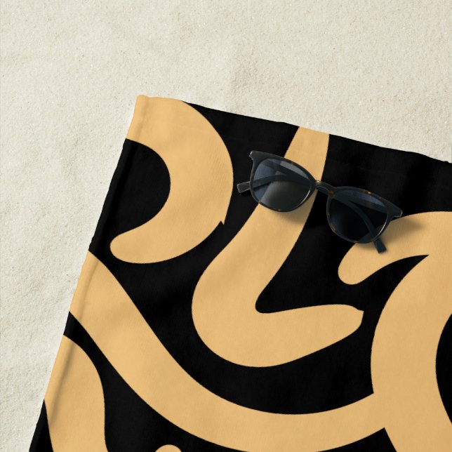 Golden Worm Beach Towel (In Situ)