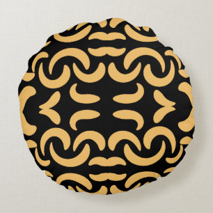 Golden Worm Round Cushion