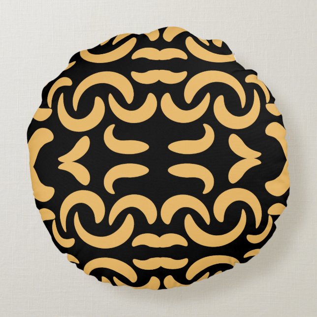 Golden Worm Round Cushion (Back)