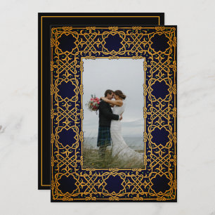 Golden Woven Celtic Knot   Thank You Card