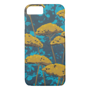 Golden Yarrow Garden with Blue Background iPhone 8/7 Case