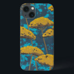 Golden Yarrow Garden with Blue Background iPhone 13 Case<br><div class="desc">Golden yarrow flowers punctuate this beautiful garden scene. The blue background also holds a hint of leaves scattered throughout. It’s like looking at a Magic Eye photo except much more fun!</div>