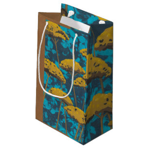 Golden Yarrow Garden with Blue Background Small Gift Bag