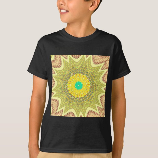 Golden Yellow African ethnic tribal pattern Art  T-Shirt (Front)