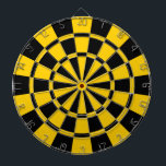 Golden Yellow And Black Dartboard<br><div class="desc">Golden Yellow And Black Dart Board</div>