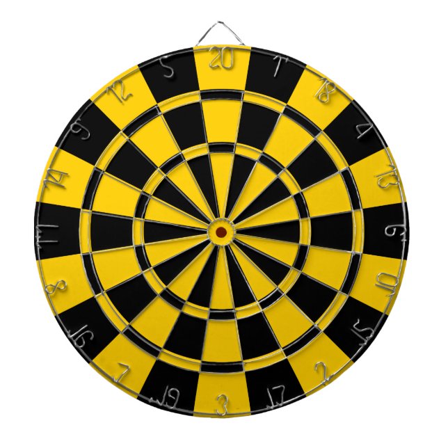 Golden Yellow And Black Dartboard (Front)