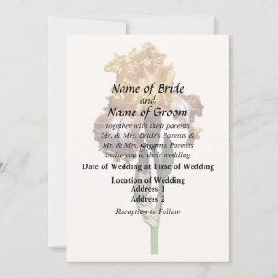 Golden Yellow and Bronze Iris Invitation