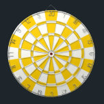 Golden Yellow And White Dartboard<br><div class="desc">Golden Yellow And White Dart Board</div>