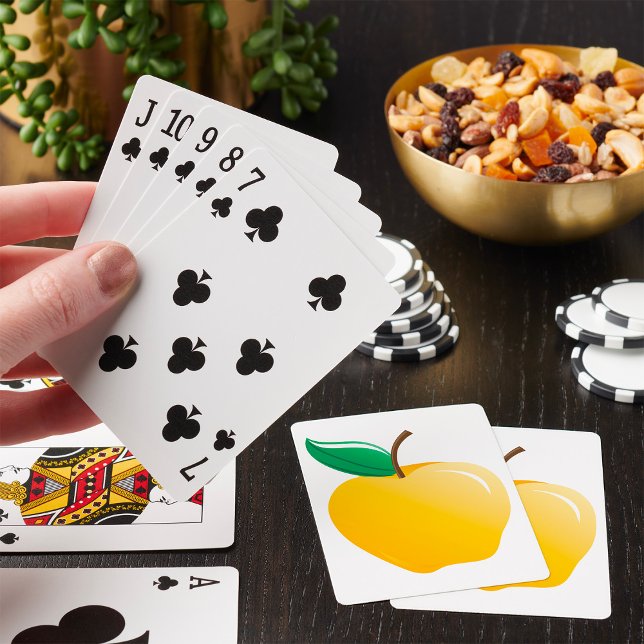 Golden Yellow Apple Playing Cards (Creator Uploaded)