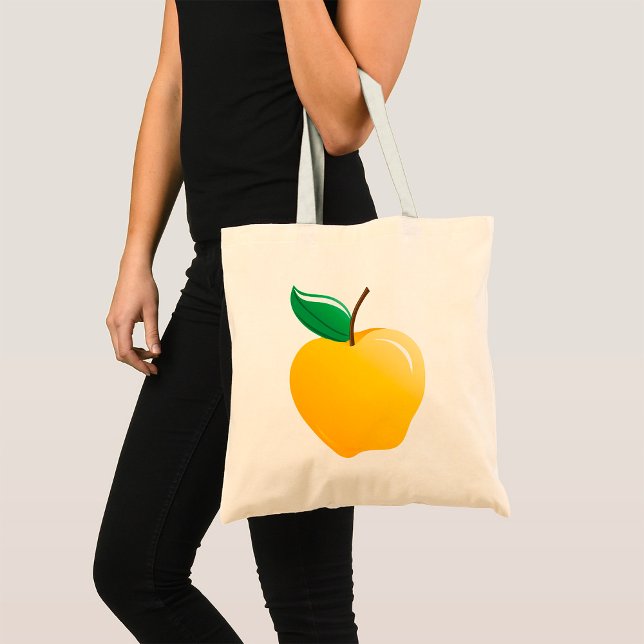 Golden Yellow Apple Tote Bag (Creator Uploaded)