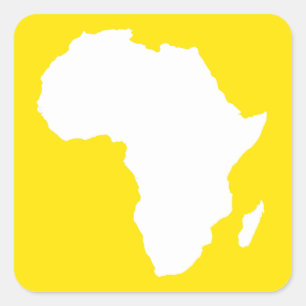 Golden Yellow Audacious Africa Square Sticker