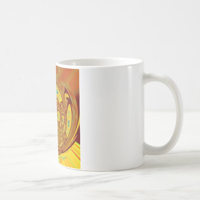 Golden Yellow Baseball Glove Art Print Coffee Mug (Right)