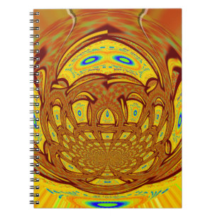 Golden Yellow Baseball Glove Art Print Spiral Notebook