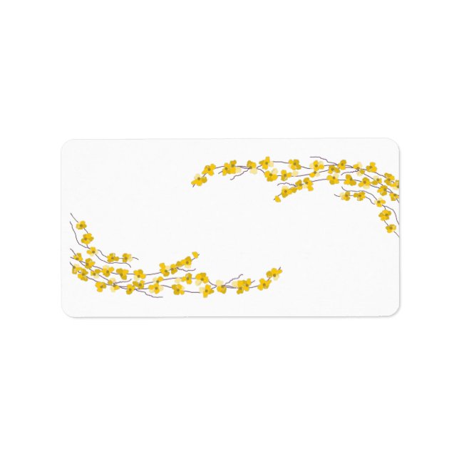 Golden Yellow Blossoms Label (Front)