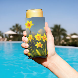 Golden Yellow Daffodil Temptations, Seltzer Can Cooler